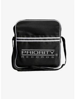 Cheapest 🔥 Rocksax Priority Records Zip Top Vinyl Record Crossbody Messenger Bag 🎁
