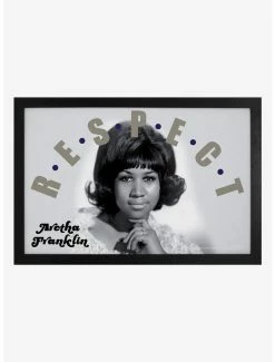 Hot Sale 🔔 Aretha Franklin R.E.S.P.E.C.T. Framed Wood Wall Art 👍