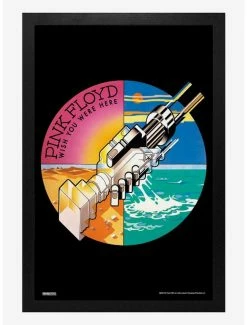 Cheap 😉 Pink Floyd Wywh Handshake Framed Wood Wall Art 🤩