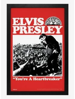 Top 10 🥰 Sun Records Elvis Heartbreaker Framed Wood Wall Art 🥰
