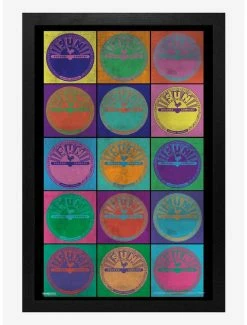 Budget 🎁 Sun Records Pop Art Framed Wood Wall Art 💯