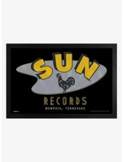 Promo ⭐ Sun Records Rooster Memphis Framed Wood Wall Art ⭐