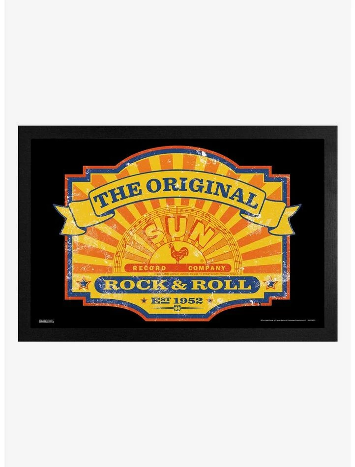 Best Sale โจ Sun Records The Original Rock & Roll Framed Wood Wall Art ๐