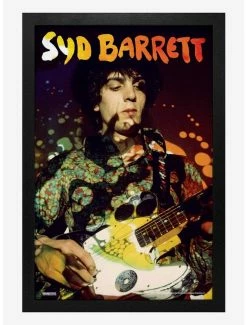 Budget 🎁 Syd Barrett Psychedelic Live Framed Wood Wall Art 🌟