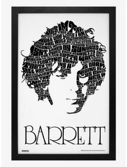 Deals 🎉 Syd Barrett Typographic Face Framed Wood Wall Art ✔️