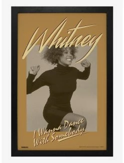 Promo ❤️ Whitney Houston Dance Excited Framed Wood Wall Art 🤩