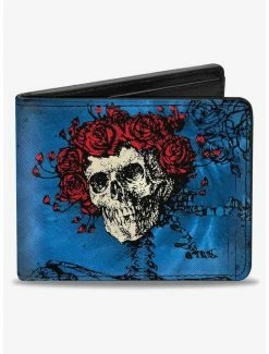 Hot Sale 🧨 Grateful Dead Skull Roses Bifold Wallet 👍