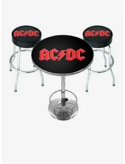 Promo 😉 Rocksax AC/DC Logo Bar Table and Stool Set 🎁