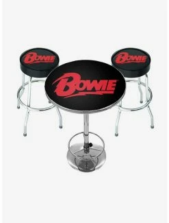 Cheapest π Rocksax David Bowie Logo Bar Table and Stool Set β¨