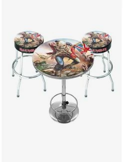 Cheapest π₯ Rocksax Iron Maiden Trooper Bar Table and Stool Set π